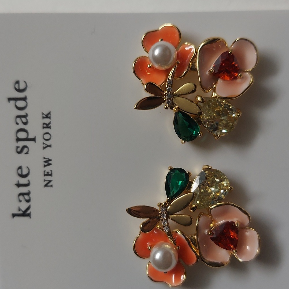KATE SPADE Bloom In Color Cluster Stud Earrings - Picture 5 of 7